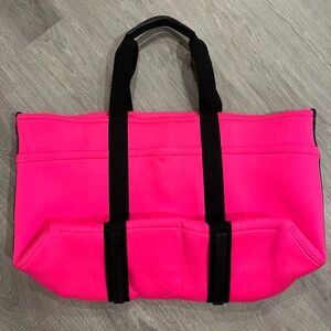 Banana Republic Neoprene zip top tote bag